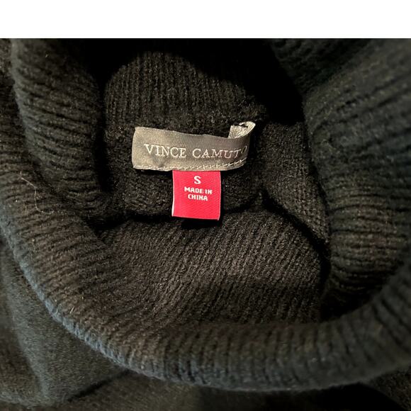 Vince Camuto Women's Dress Black Size Small Turtle Neck Above Knee Long Sleeve - Picture 8 of 9